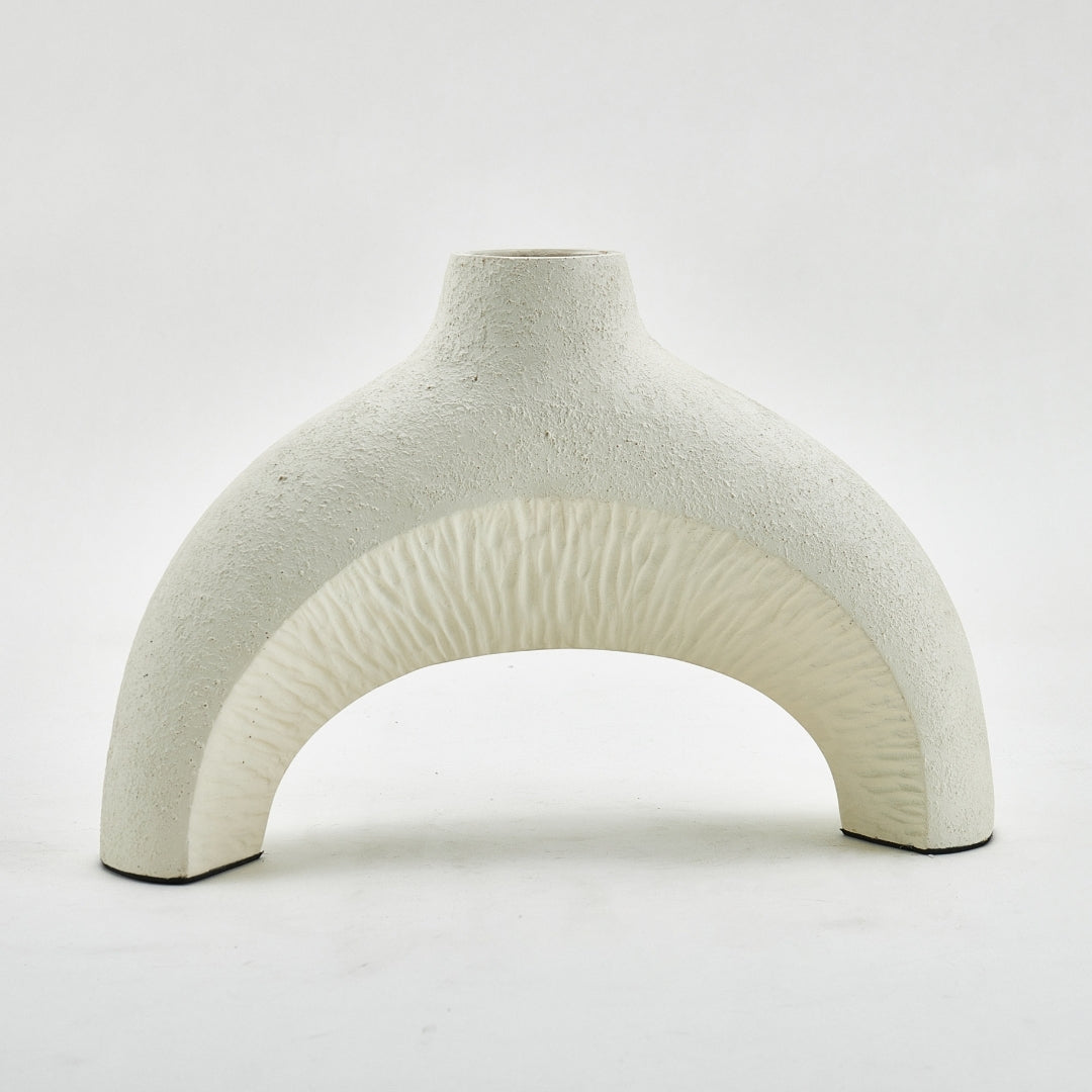 Beige Tranquility Resin Vase