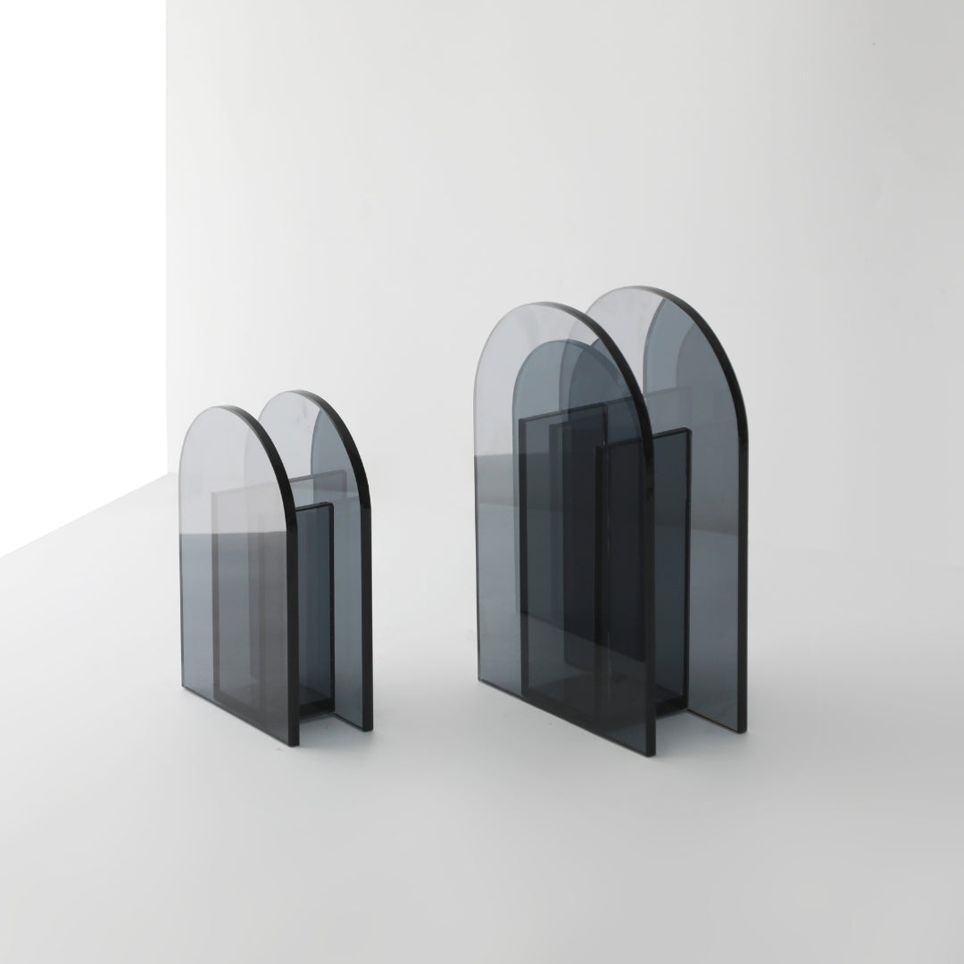 Ebony Radiance Glass Vase