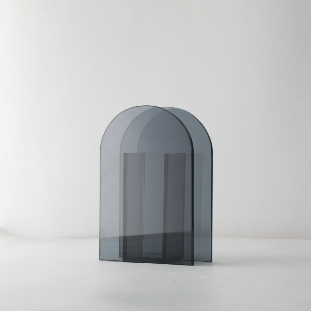 Ebony Radiance Glass Vase