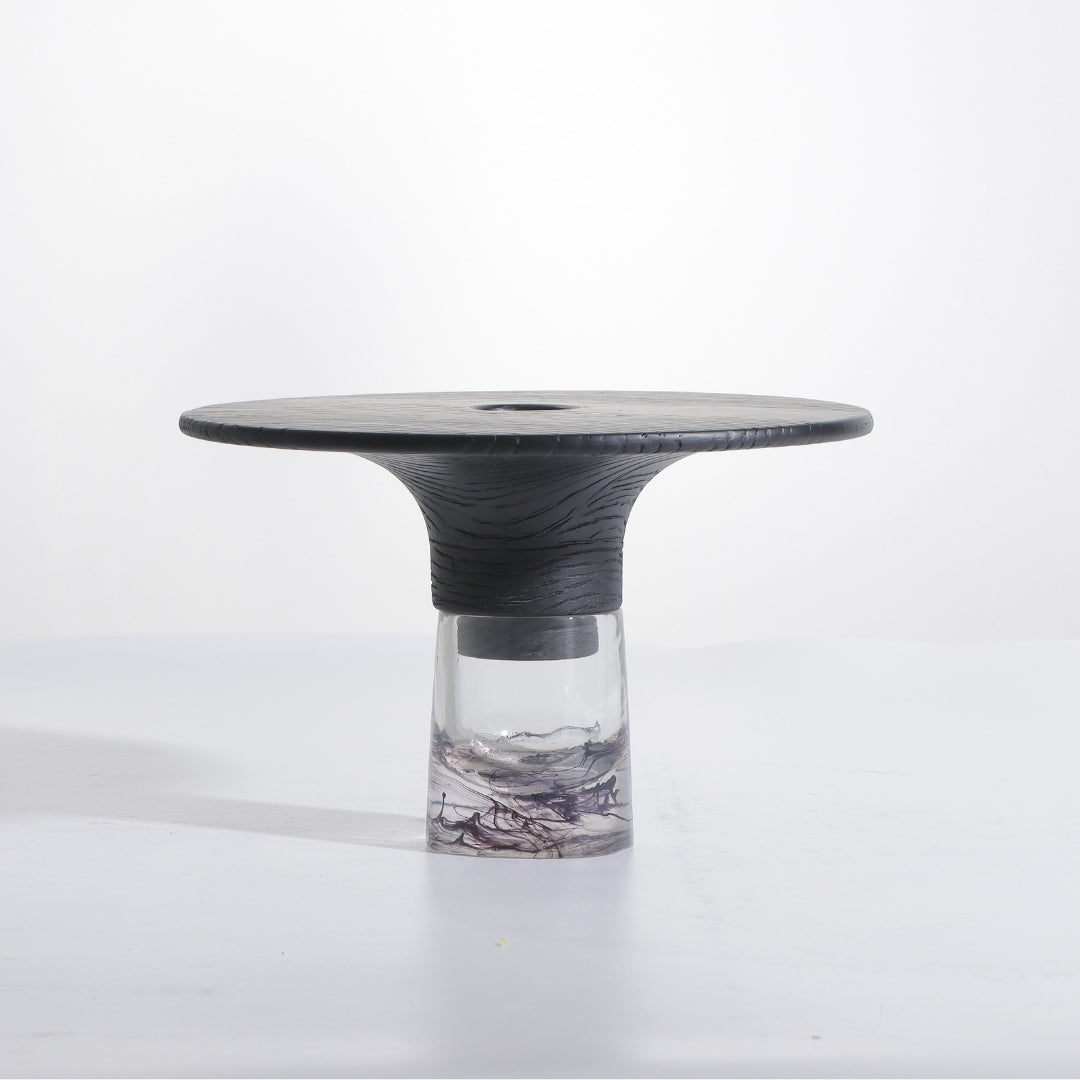Noir Elegance Resin Vase