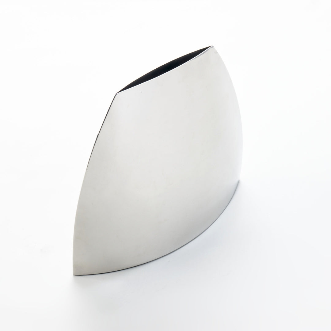 Majestic Silver Steel Statement Vase