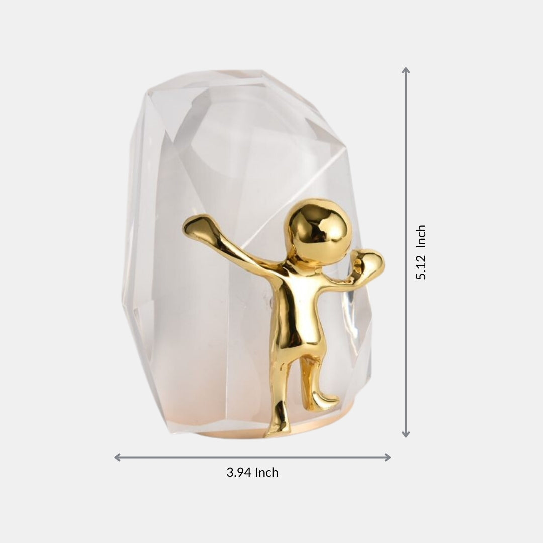 Crystal-Clad Futurist Ornament