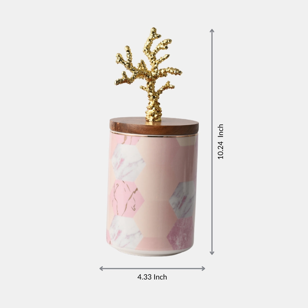 Blush Golden Grove Storage Jar