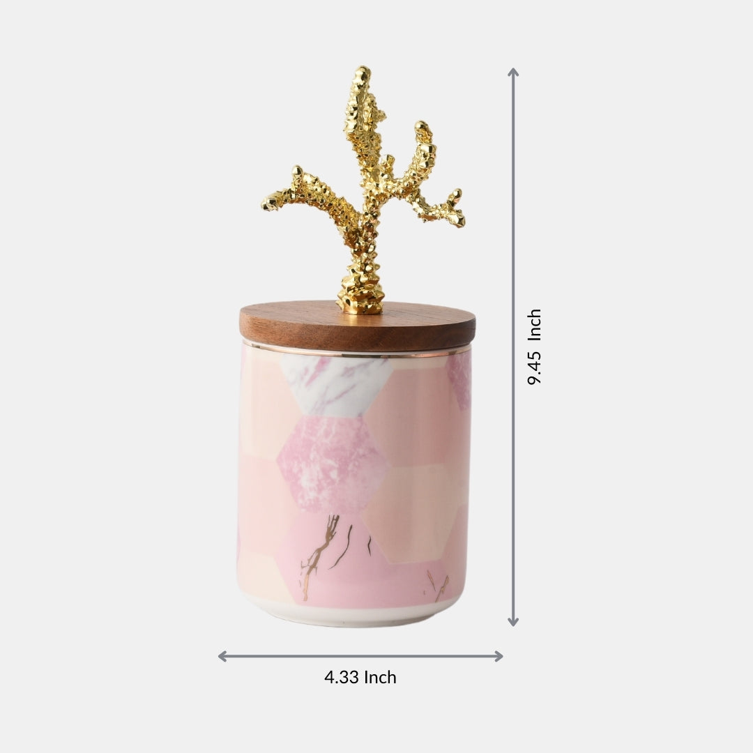 Blush Golden Grove Storage Jar