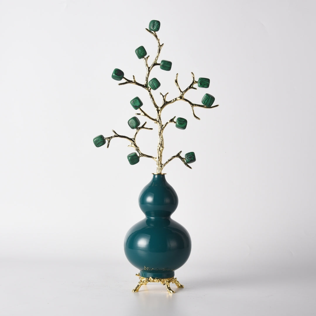 Vintage Emerald Vase Ornament Ornament