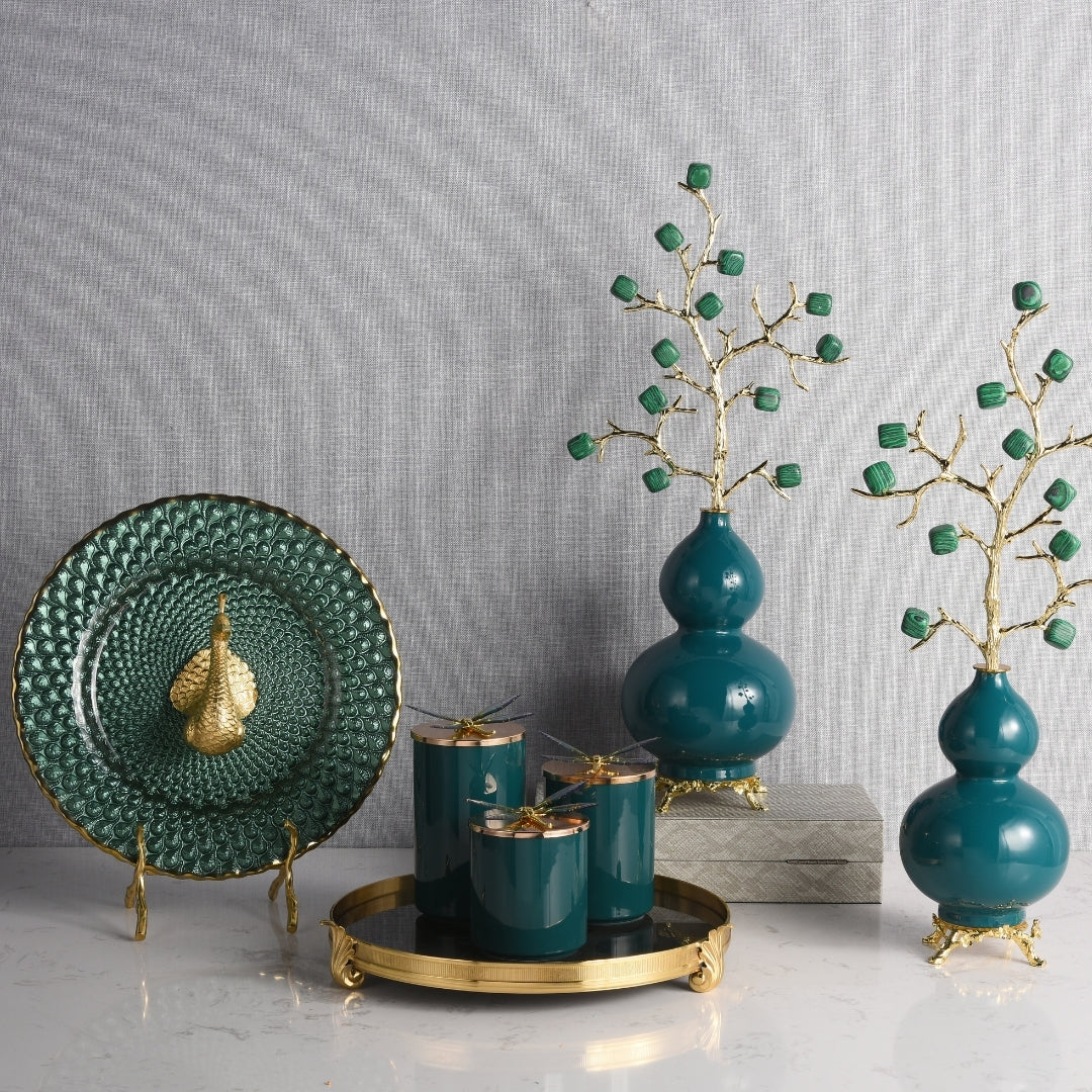 Vintage Emerald Vase Ornament Ornament