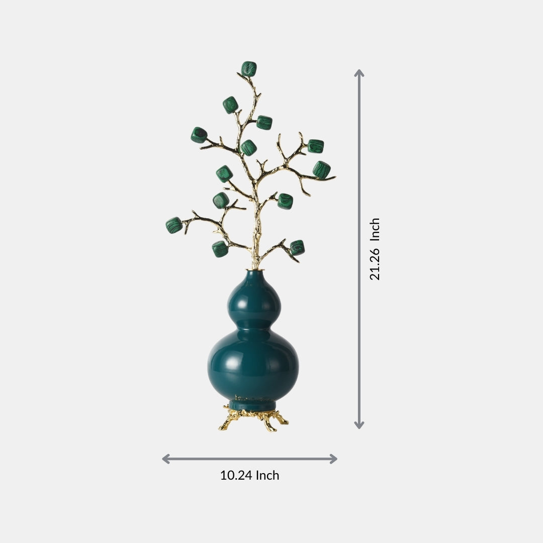 Vintage Emerald Vase Ornament Ornament