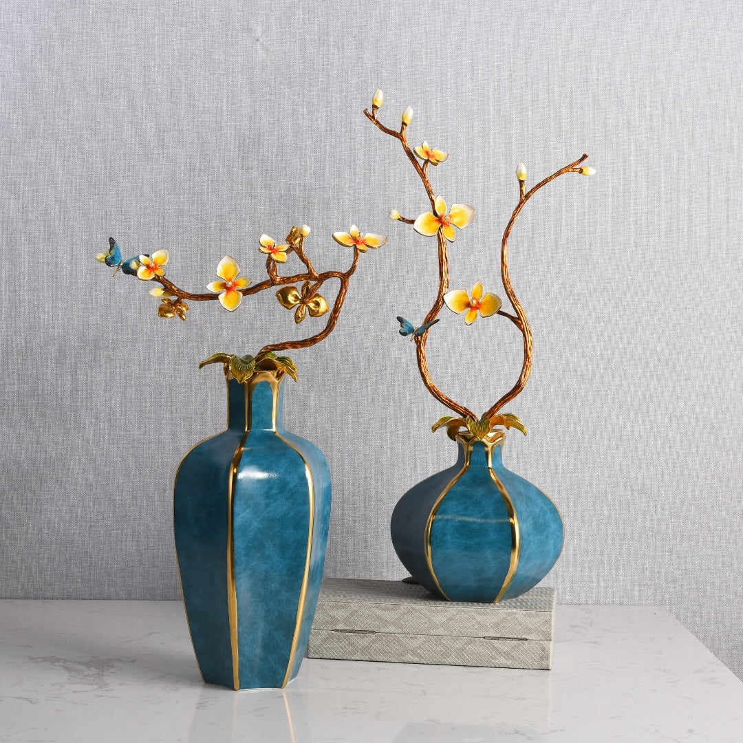 Floral Grandeur Decorative Vase