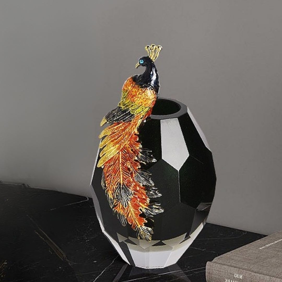 Peacock Pinnacle Flower Vase