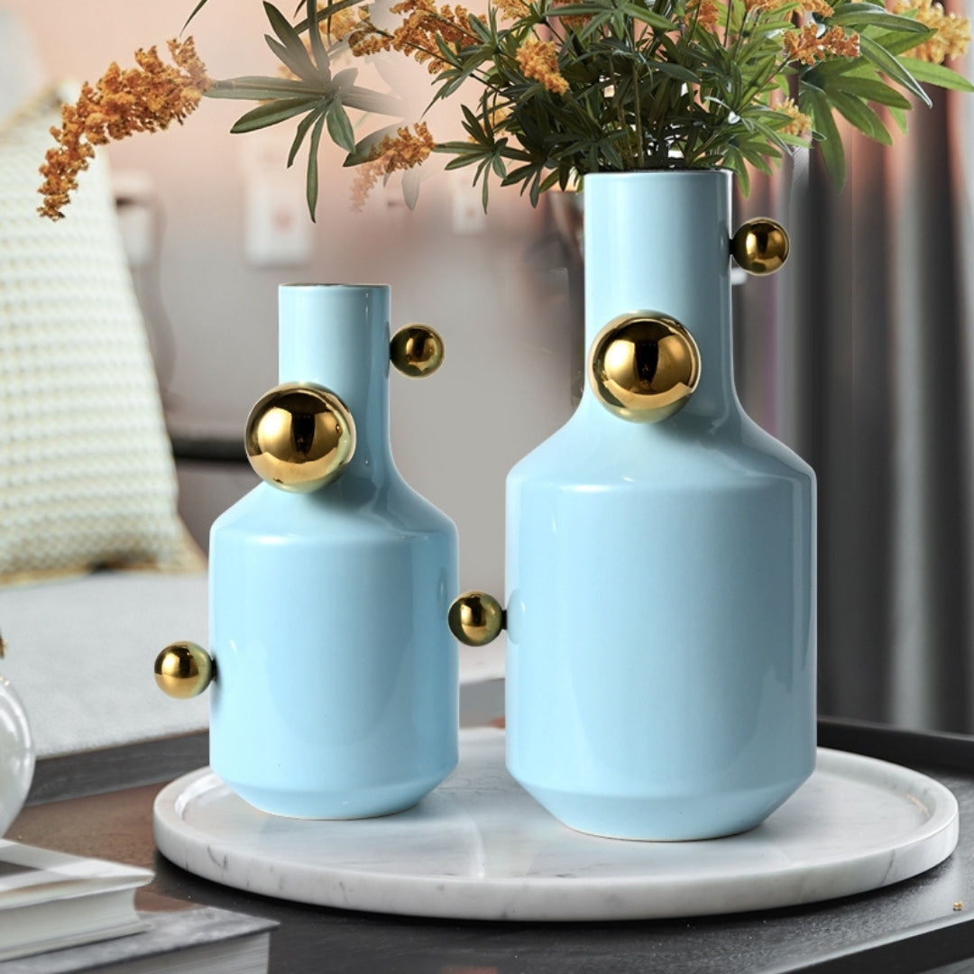 Gilded Orbs Flower Vase