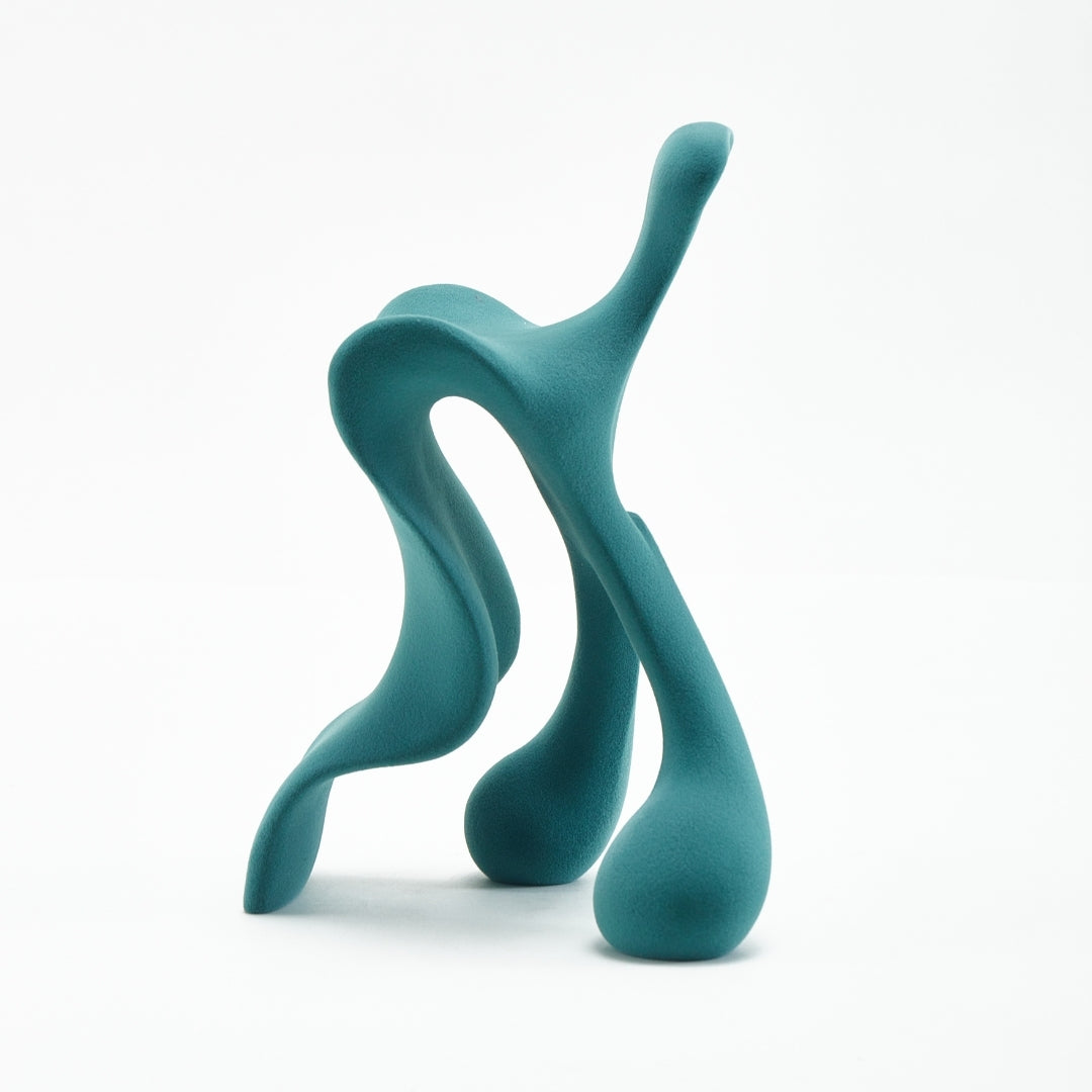 Azure Dreams Blue Resin Abstract Object Ornament