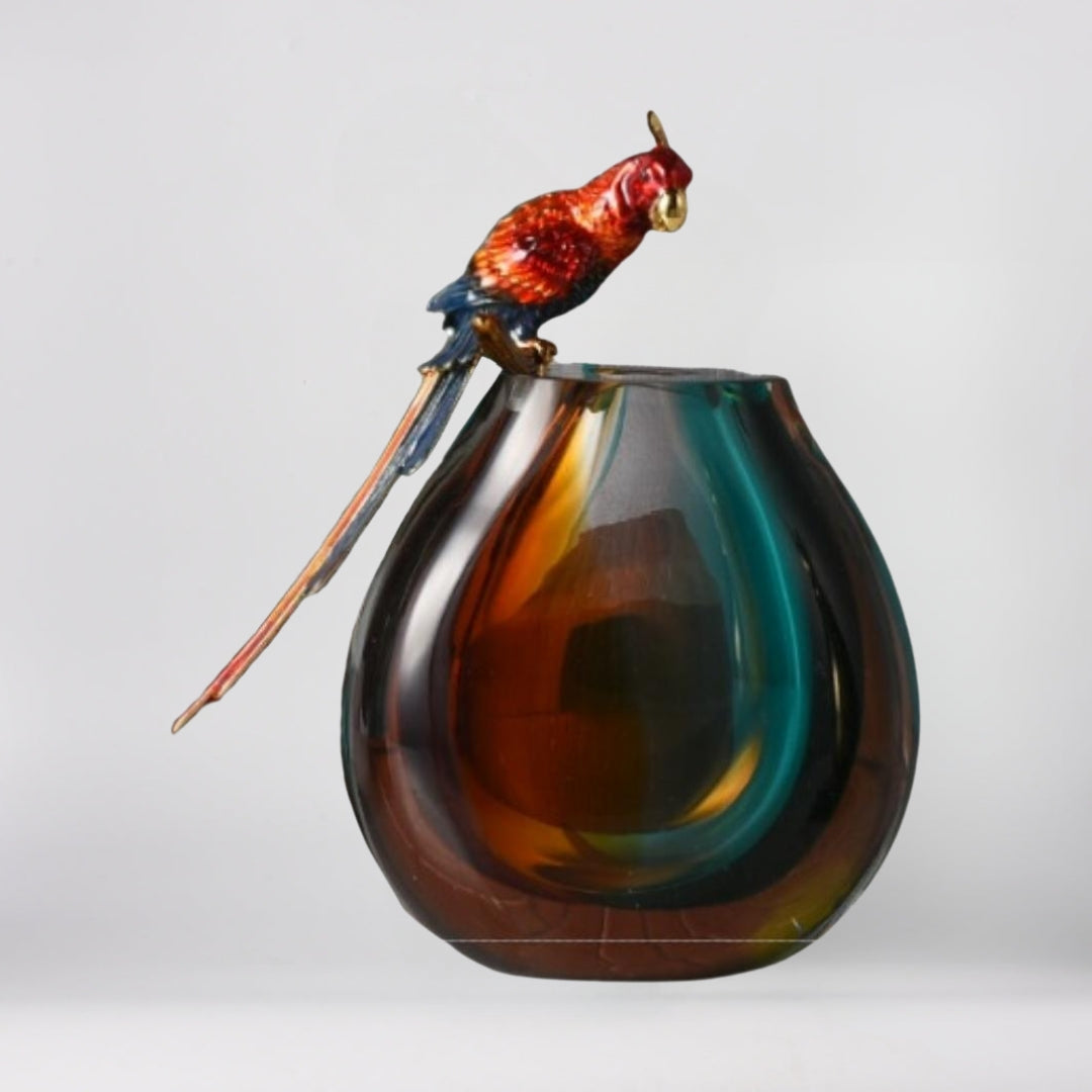 Avian Radiance Flower Vase