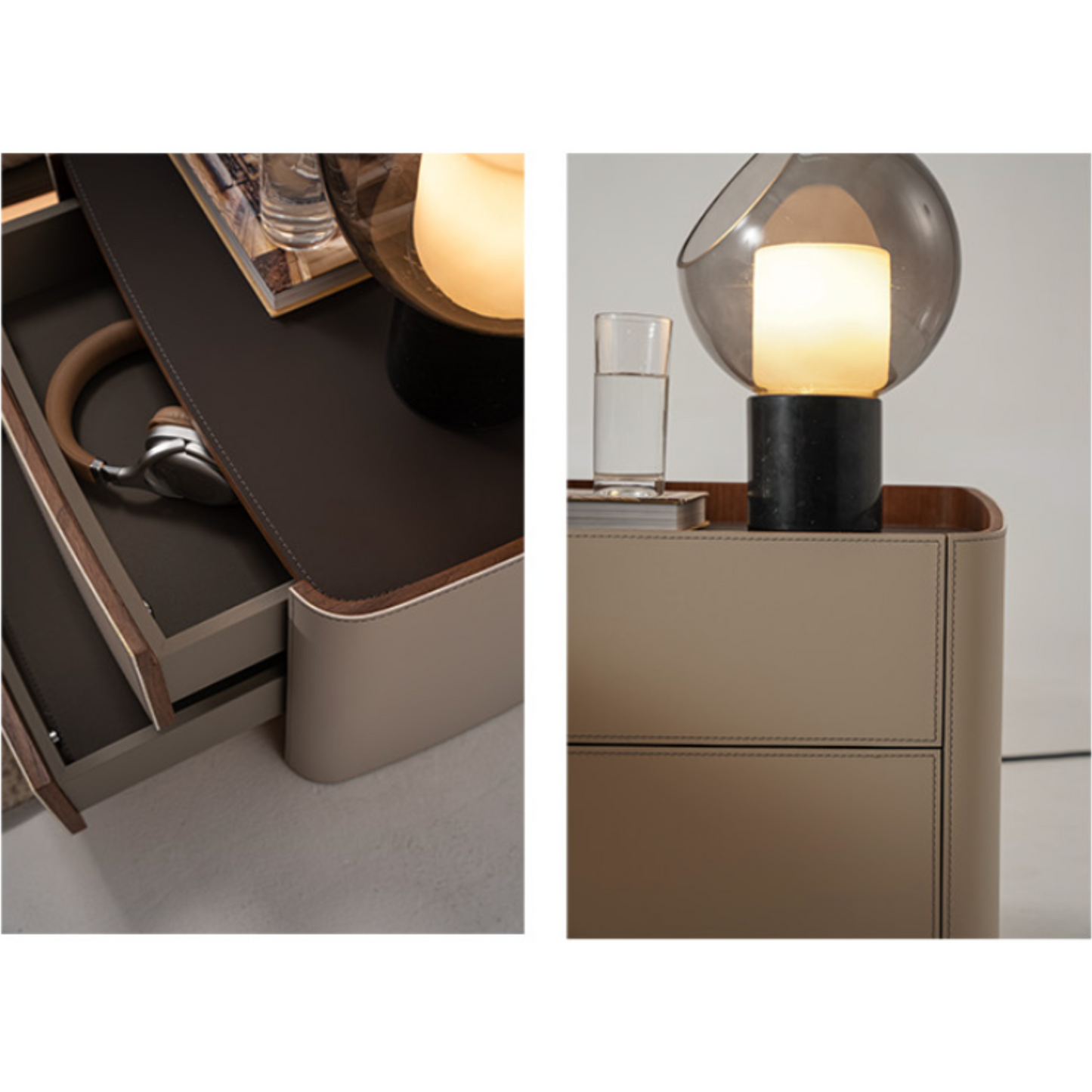Raffle Beadside Table - Roasted Cashew