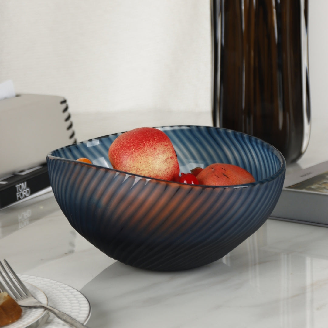 ChromaFlow Art Glass Fruit Bowl