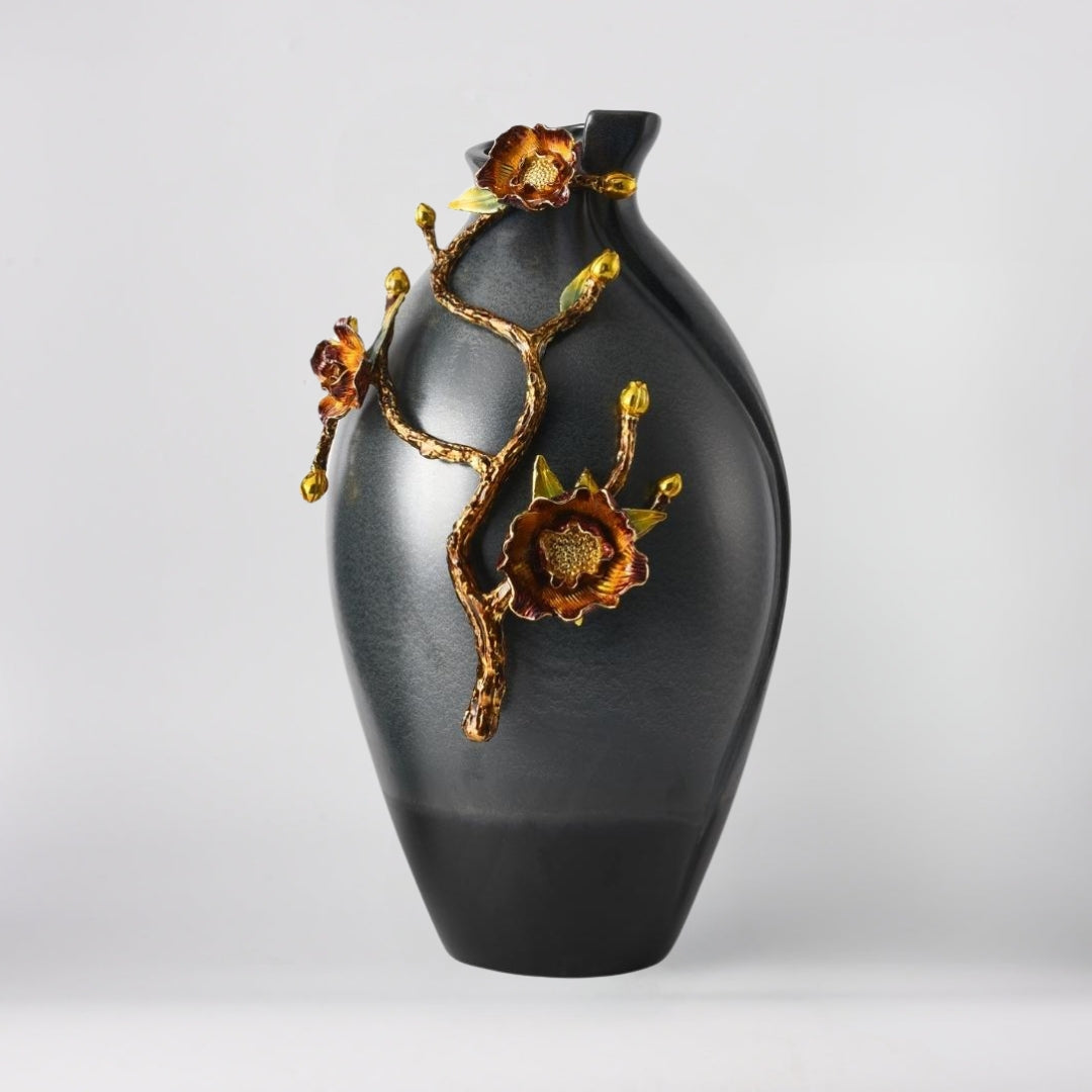 Ebony Blossom Enchantment Flower Vase