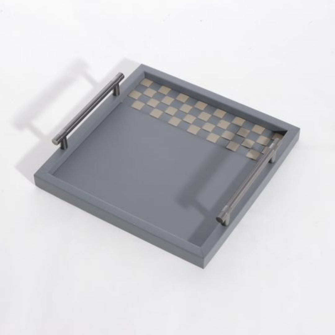 Harmony Weave Leather Handwoven Decorative Tray