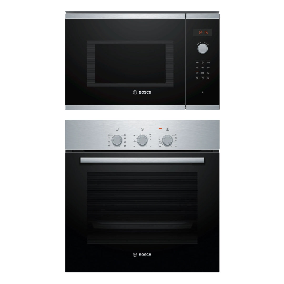 Bosch Built In Oven HBF031BR0I + Bosch Built-In Microwave Series 4 BEL553MS0I