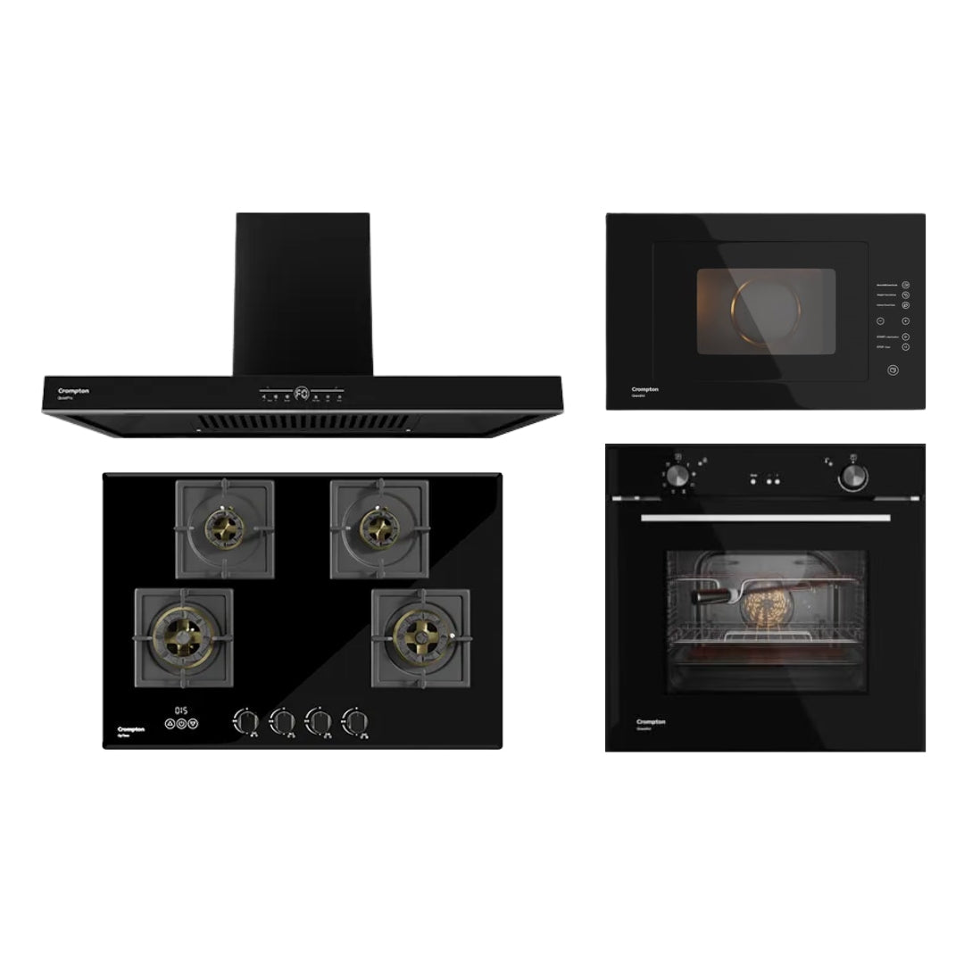 Crompton Chimney + Hob + Oven + Microwave Combo CRCHOM-04