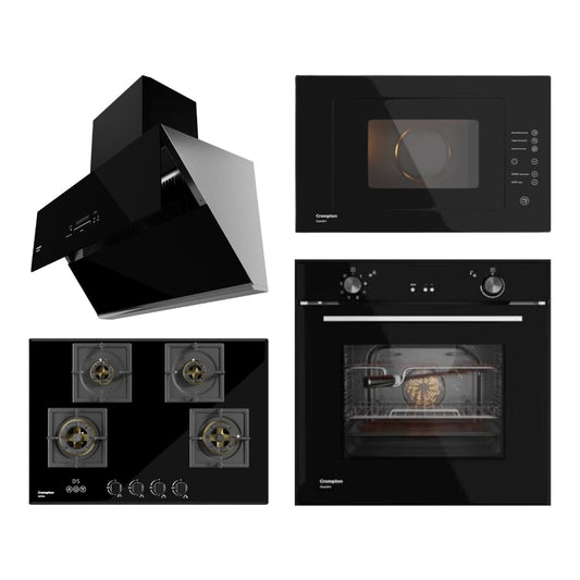 Crompton Chimney + Hob + Oven + Microwave Combo CRCHOM-09