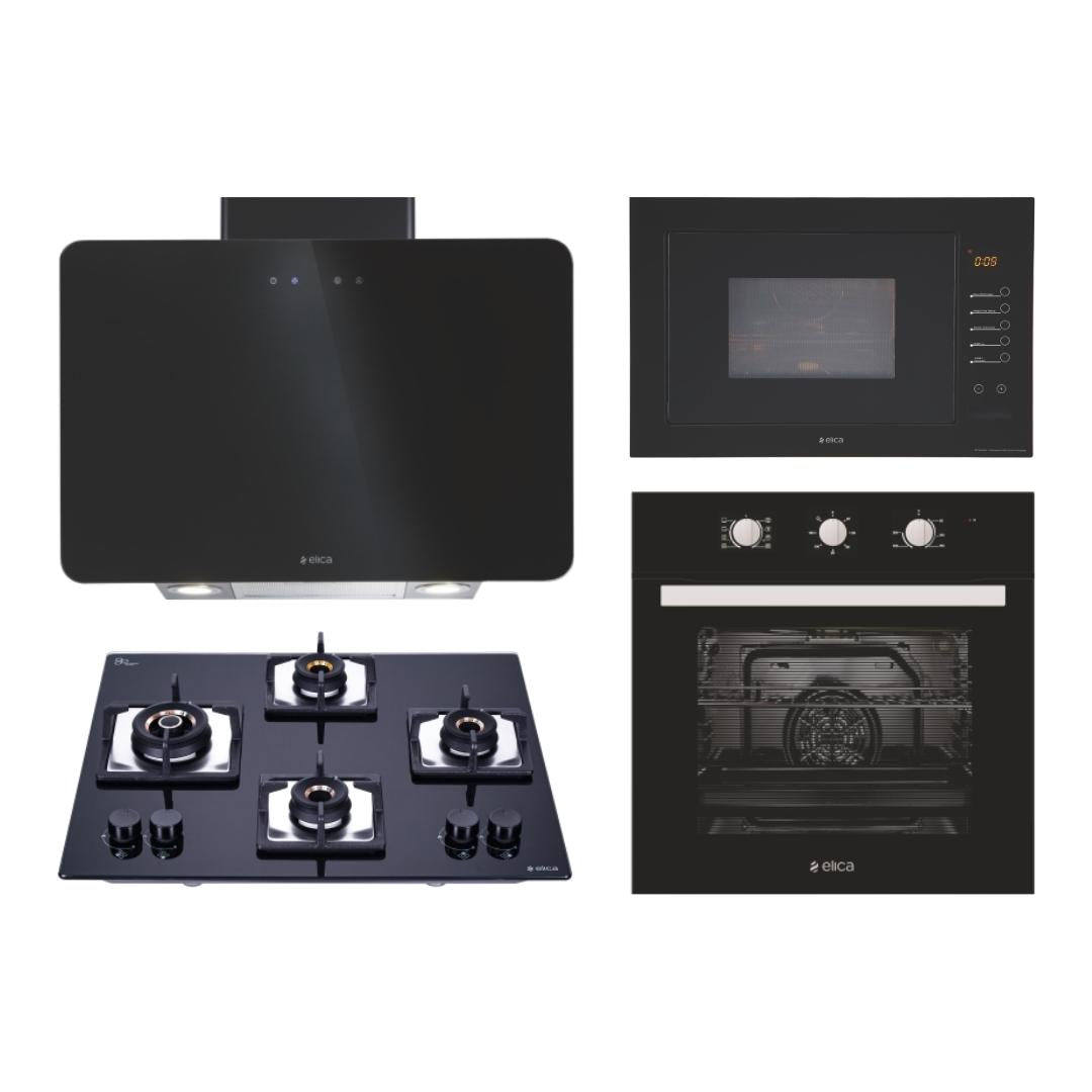 Elica Chimney + Hob + Oven + Microwave Combo ELCHOM-01
