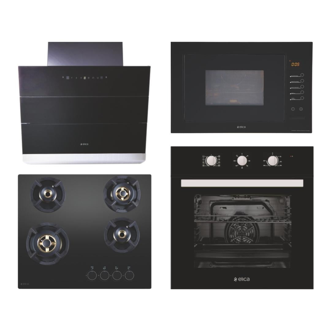 Elica Chimney + Hob + Oven + Microwave Combo ELCHOM-04