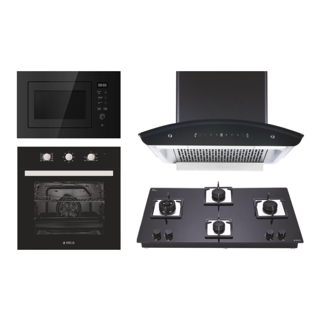 Elica Chimney + Hob + Oven + Microwave Combo ELCHOM-13