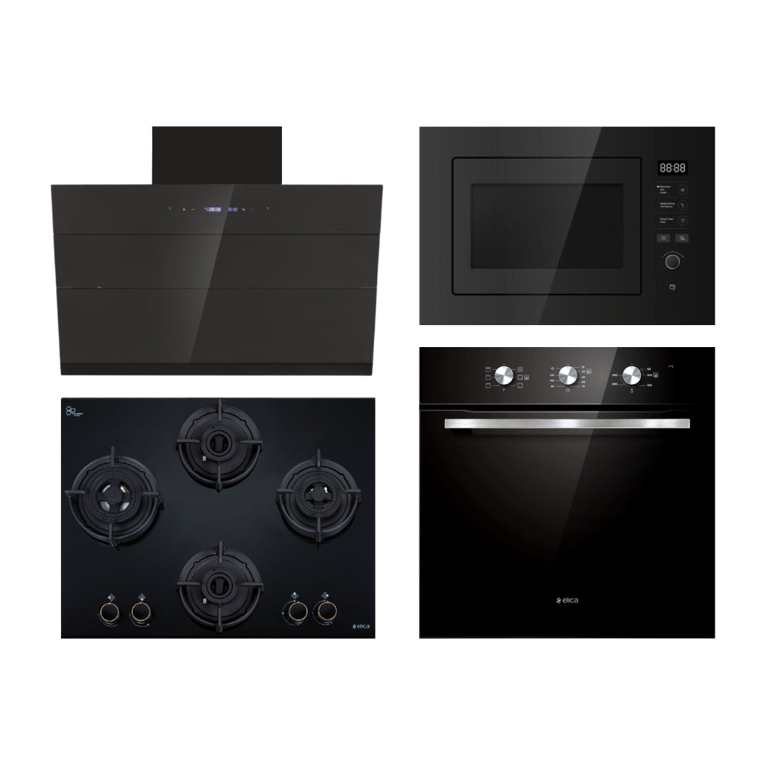 Elica Chimney + Hob + Oven + Microwave Combo ELCHOM-25