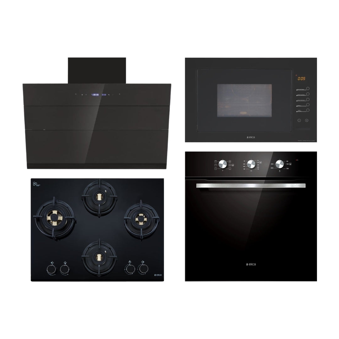 Elica Chimney + Hob + Oven + Microwave Combo ELCHOM-28