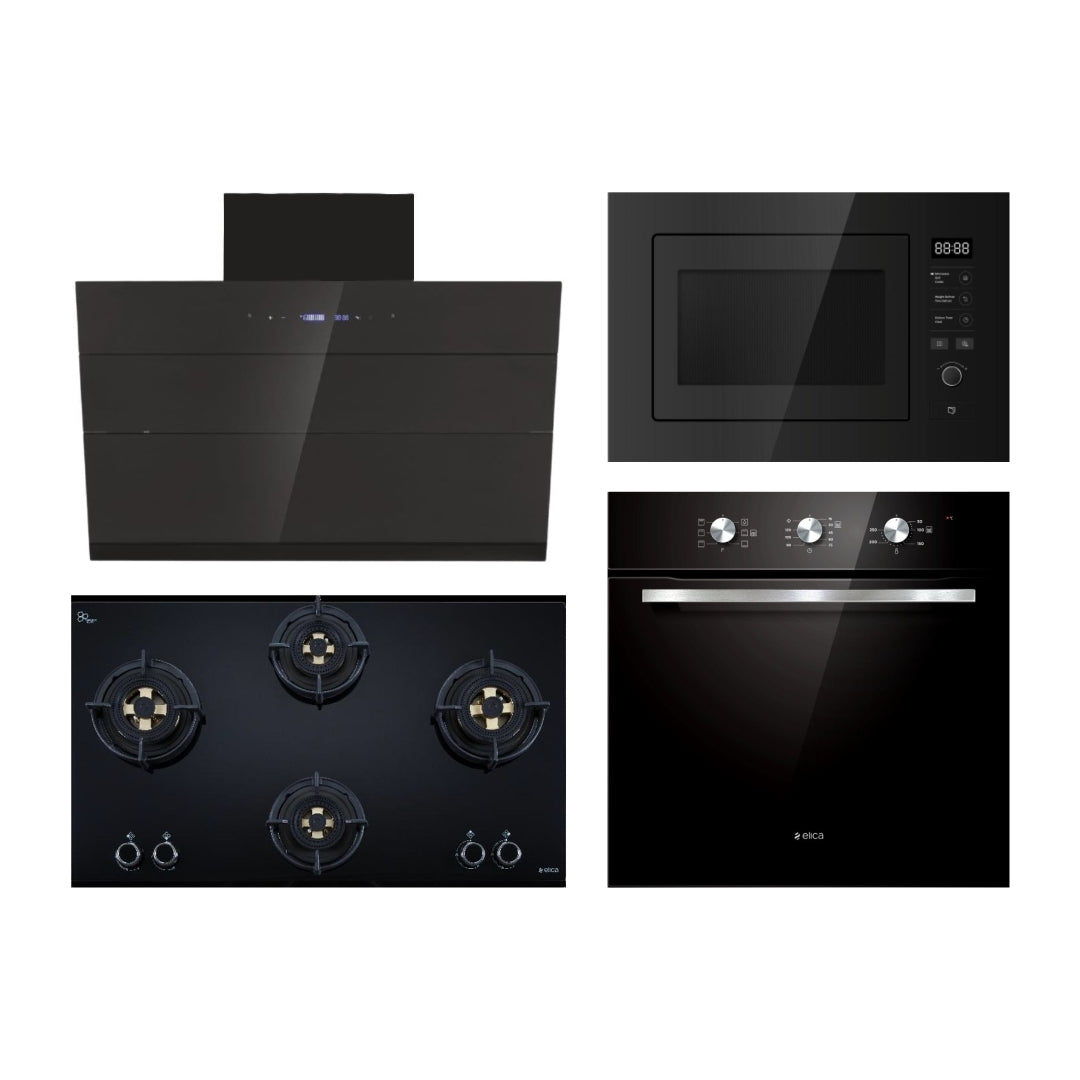 Elica Chimney + Hob + Oven + Microwave Combo ELCHOM-48