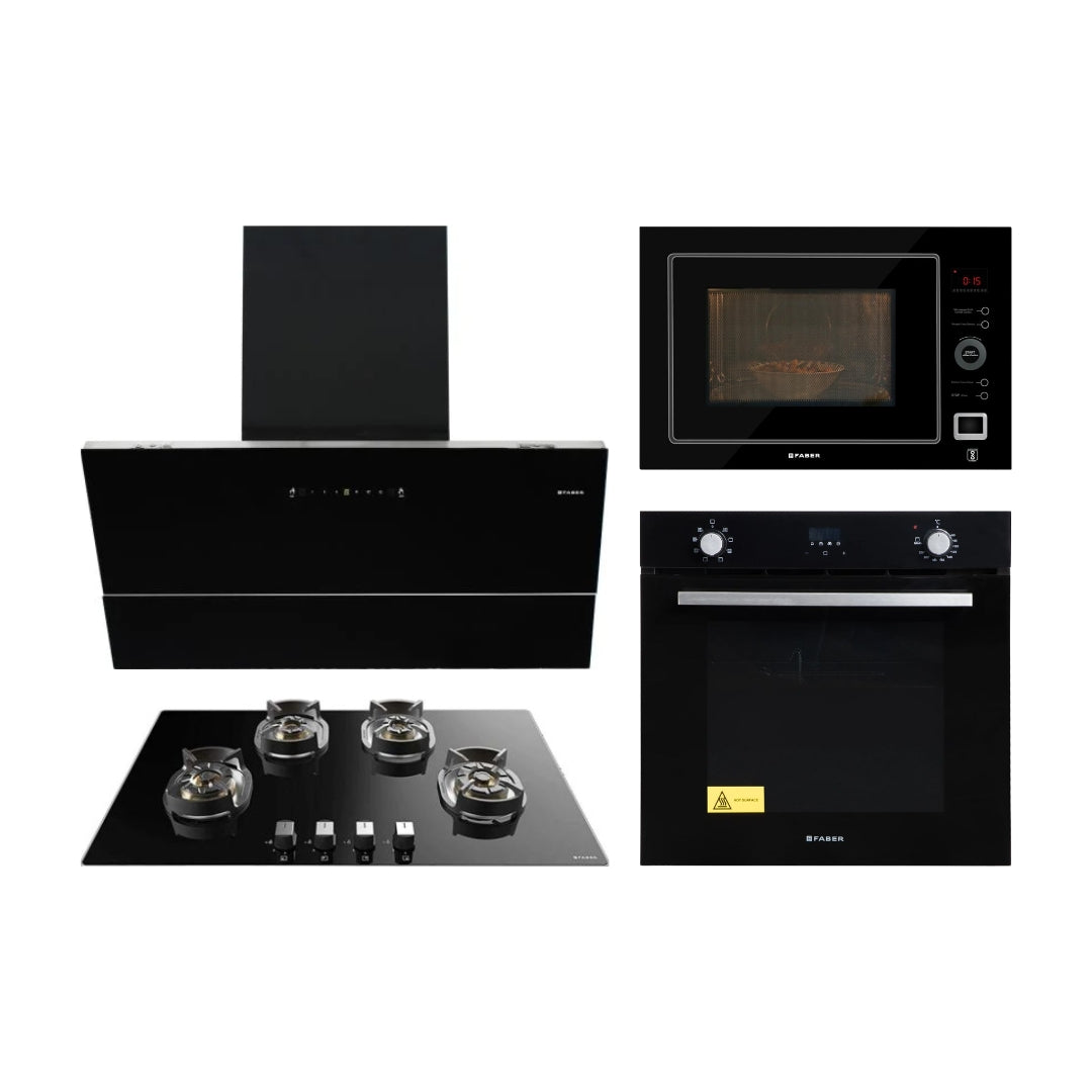 Faber Chimney + Hob + Oven + Microwave Combo FACHOM-26