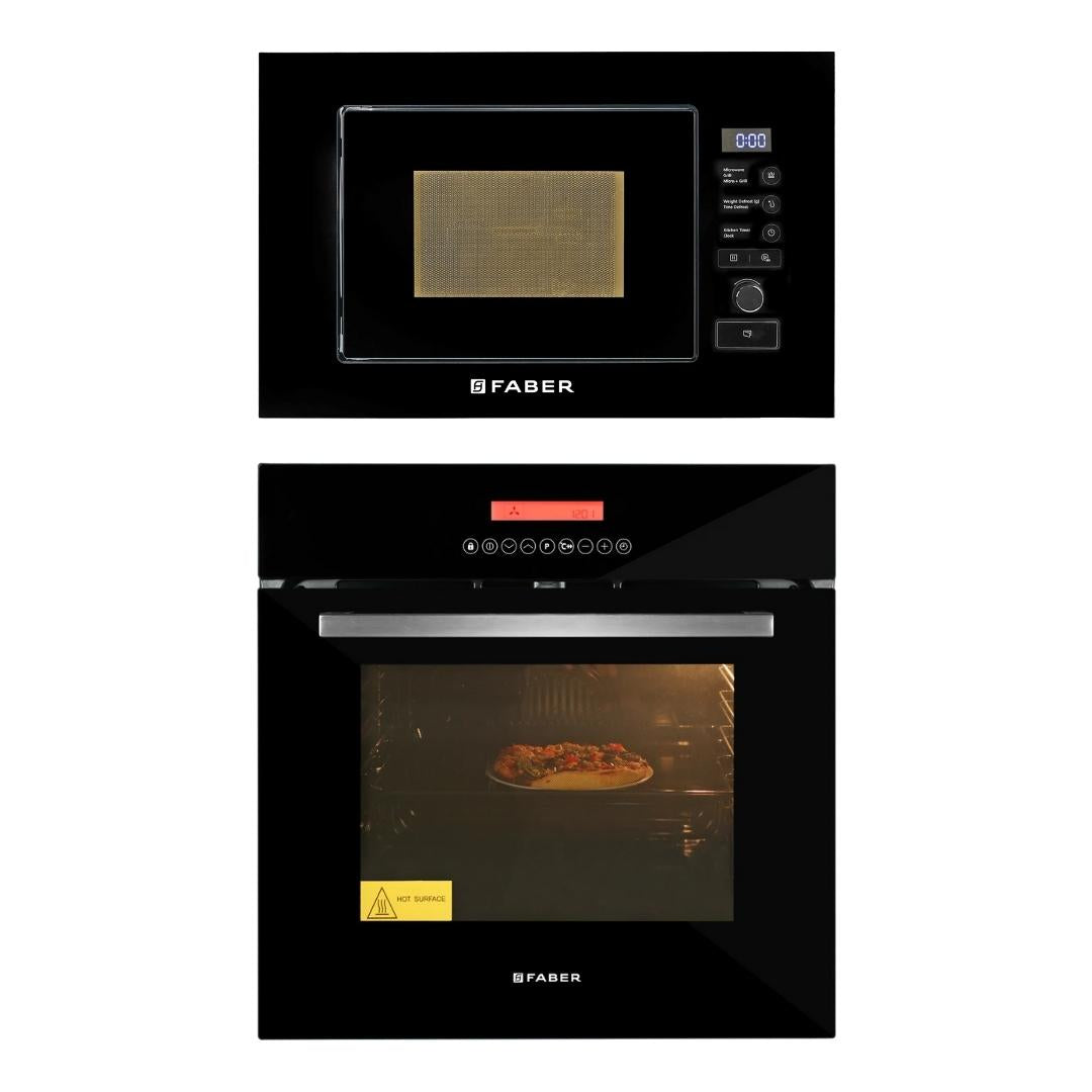 Faber Built In Oven FBIO 67L 10F GLB + Faber Built-In Microwave FBI MWO 20 SG BK
