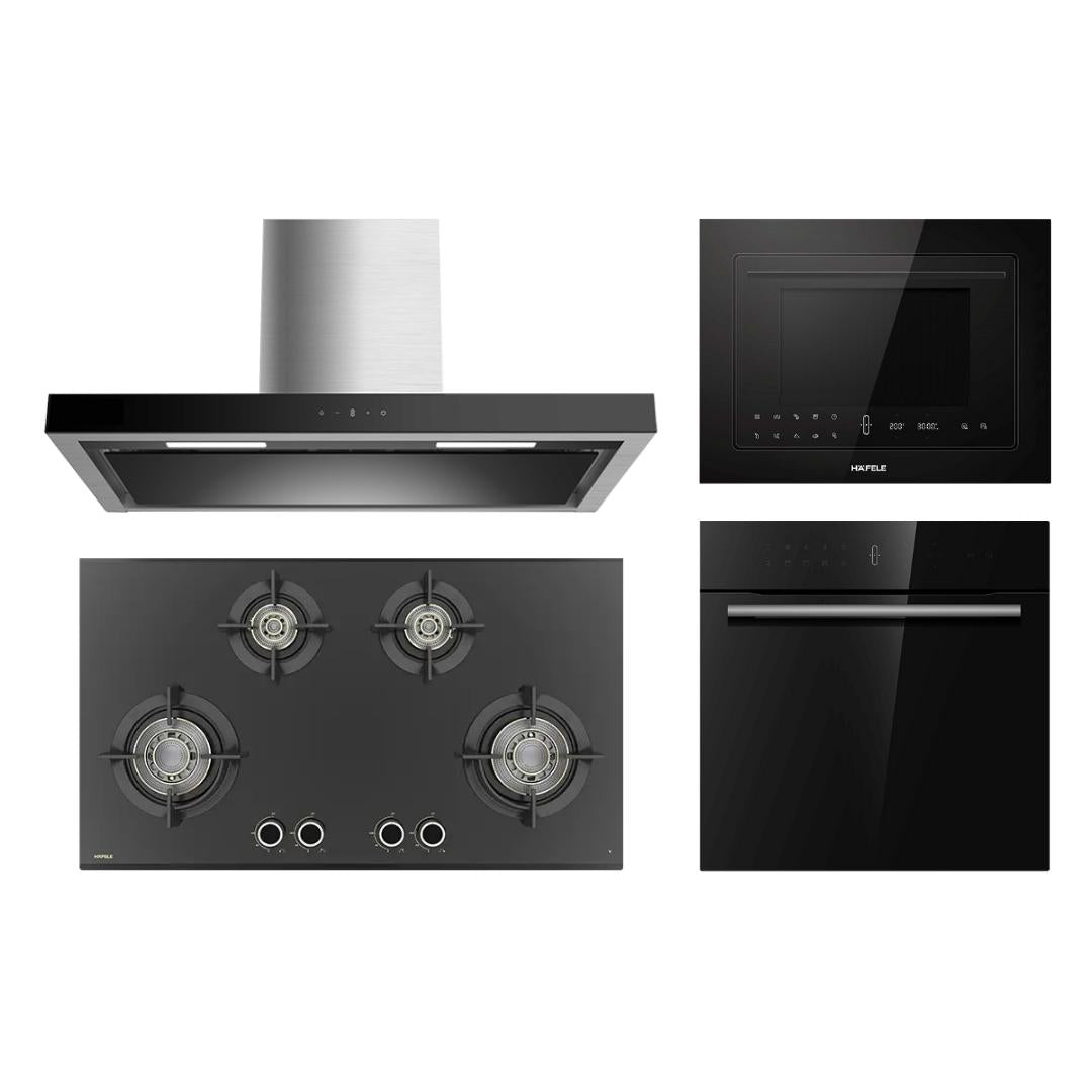 Hafele Chimney + Hob + Oven + Microwave Combo HACHOM-26