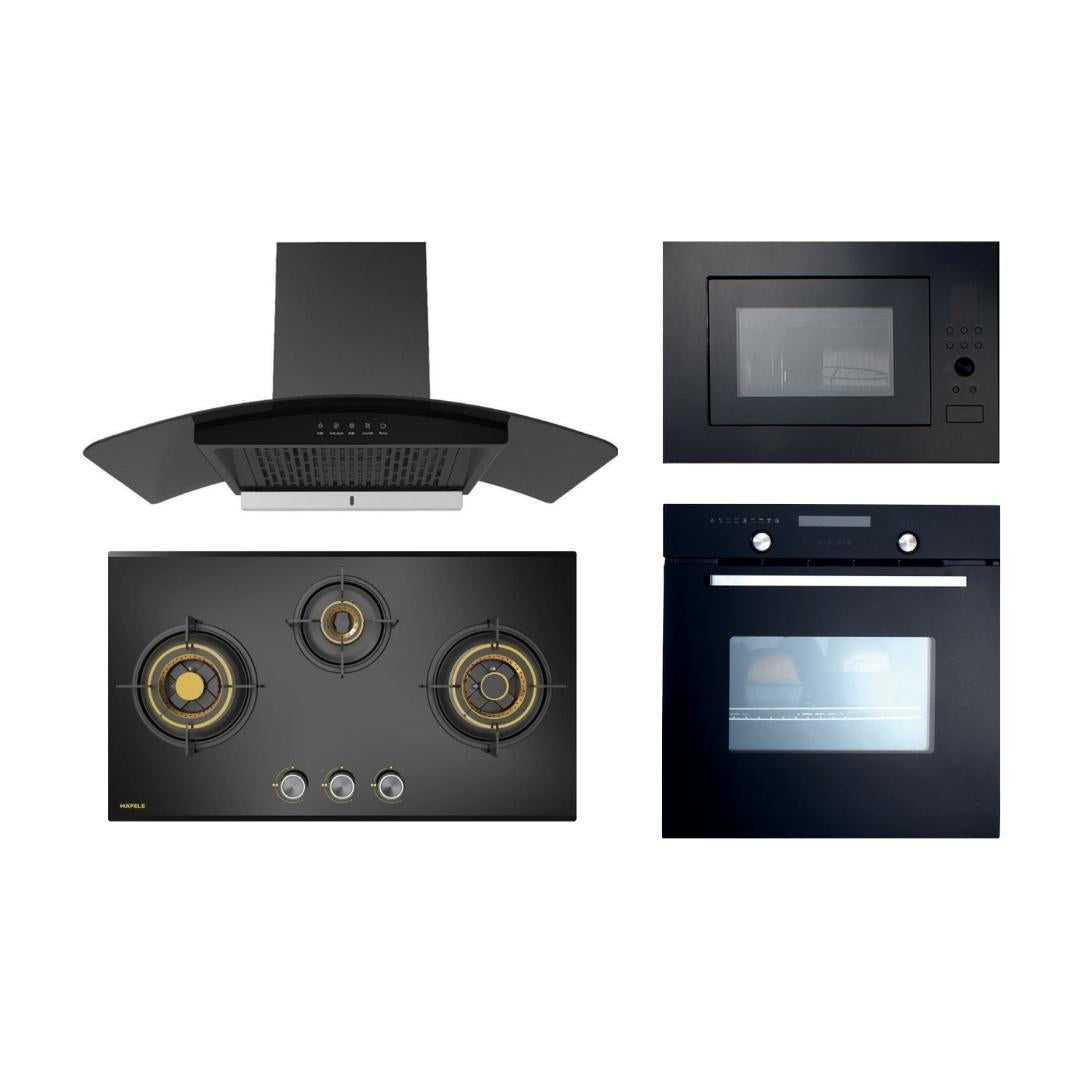Hafele Chimney + Hob + Oven + Microwave Combo HACHOM-60