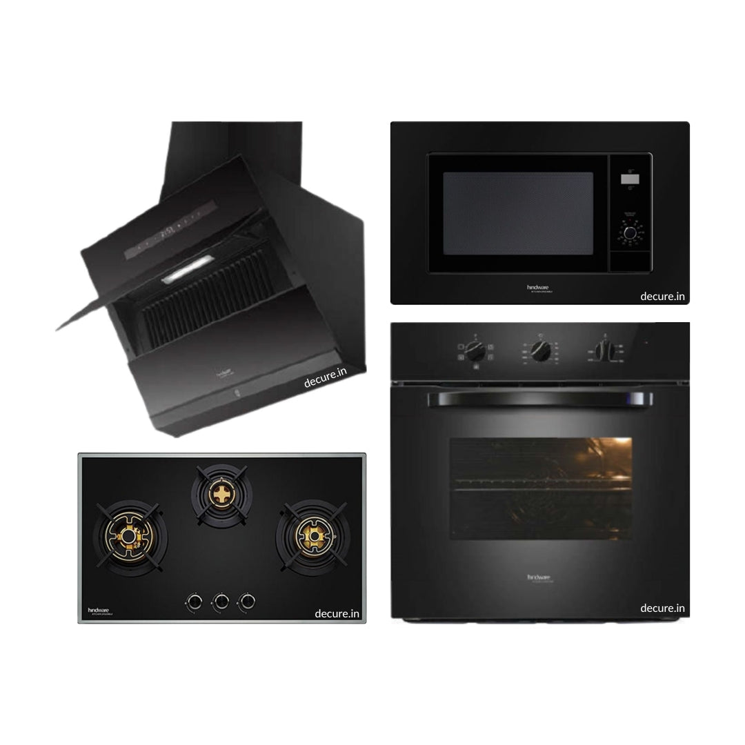 Hindware Chimney + Hob + Oven + Microwave Combo HICHOM-02