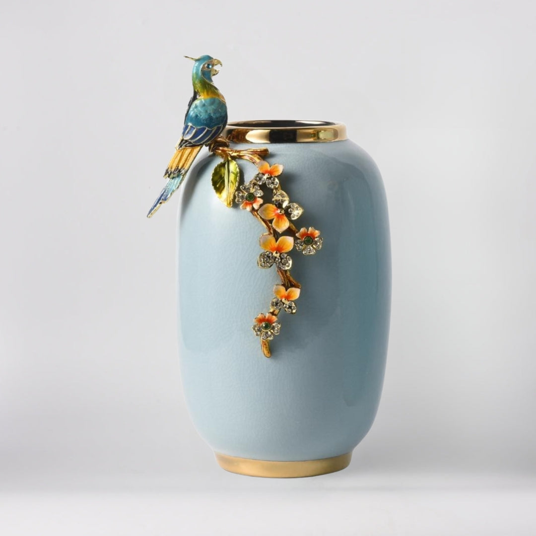 Peacock Breeze Flower Vase