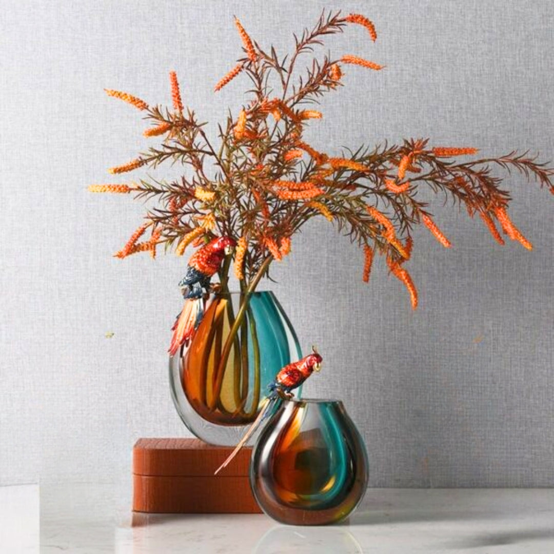 Avian Radiance Flower Vase
