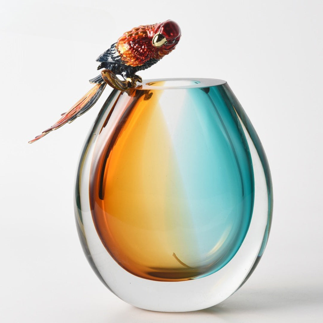 Avian Radiance Flower Vase