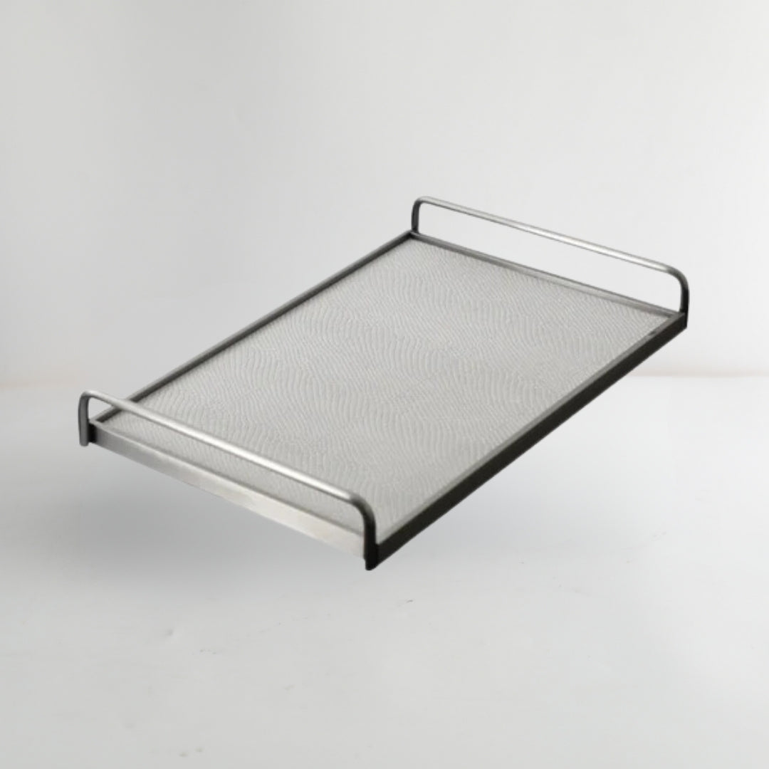 Steel & Stone Leather Decorative Tray