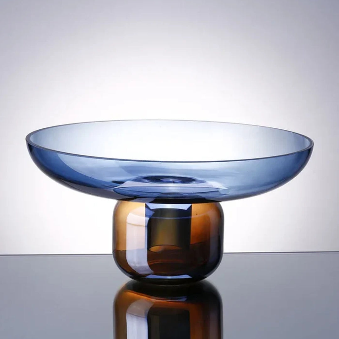 Vibrant Spectrum Glass Fruit Bowl