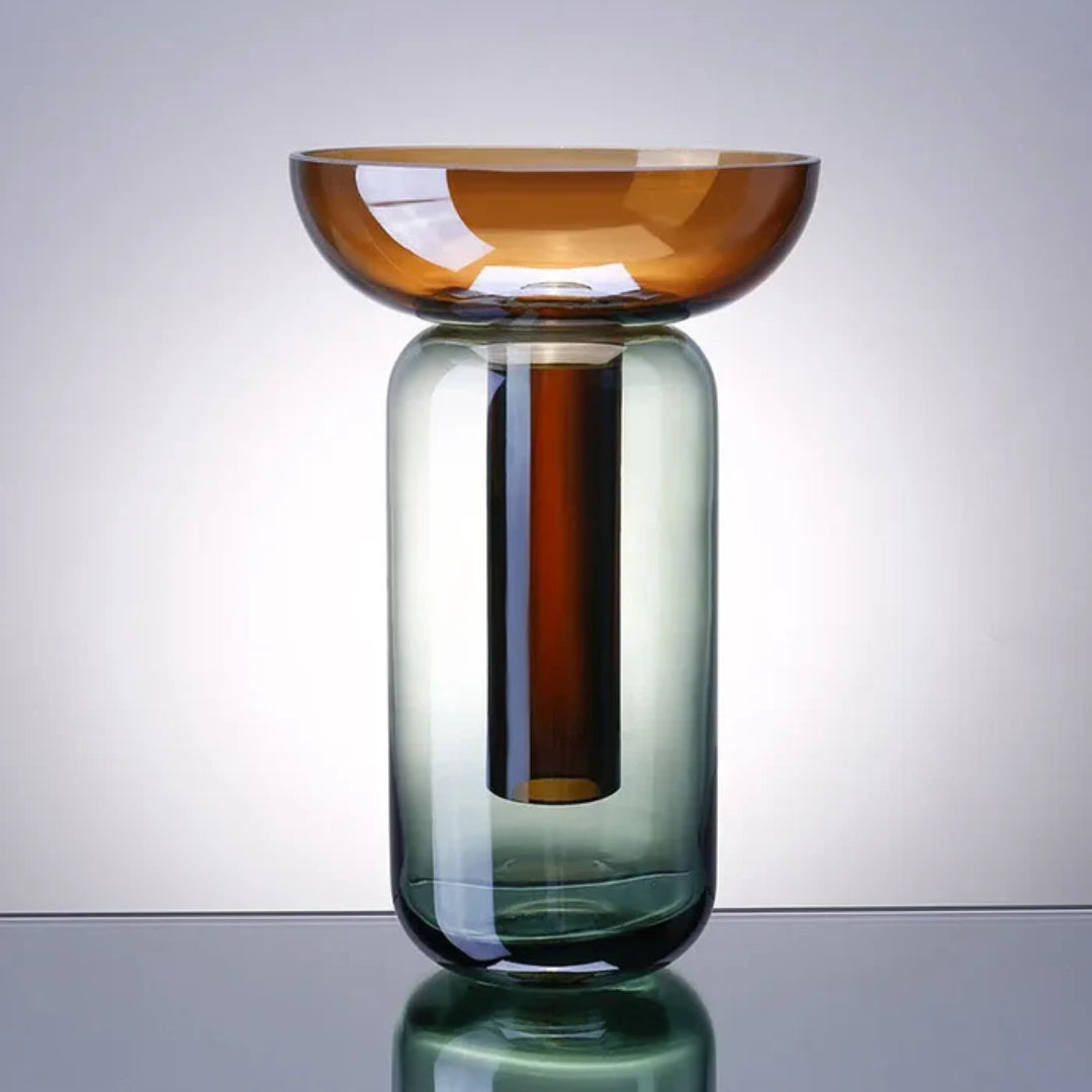 Vibrant Spectrum Glass Fruit Bowl