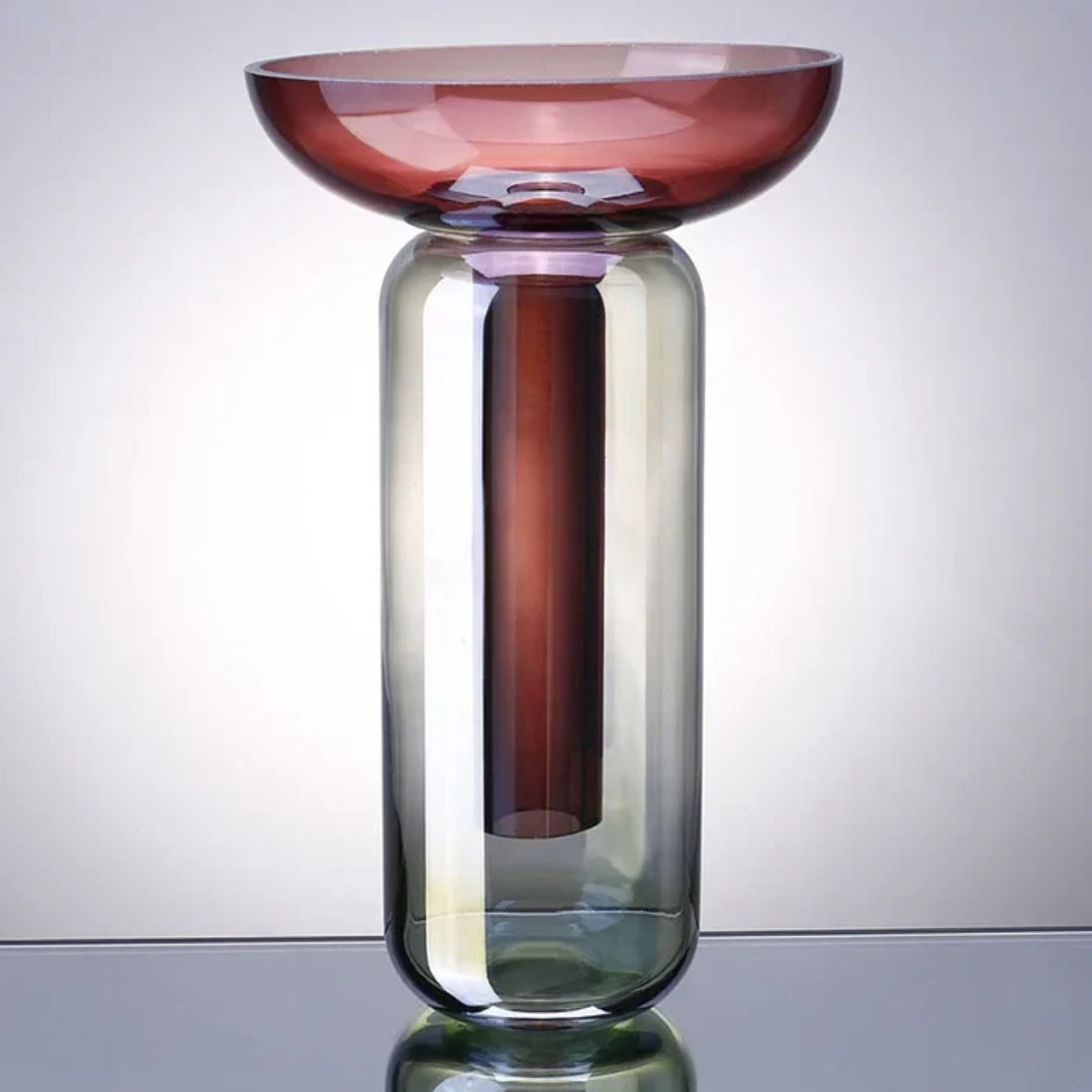 Vibrant Spectrum Glass Fruit Bowl