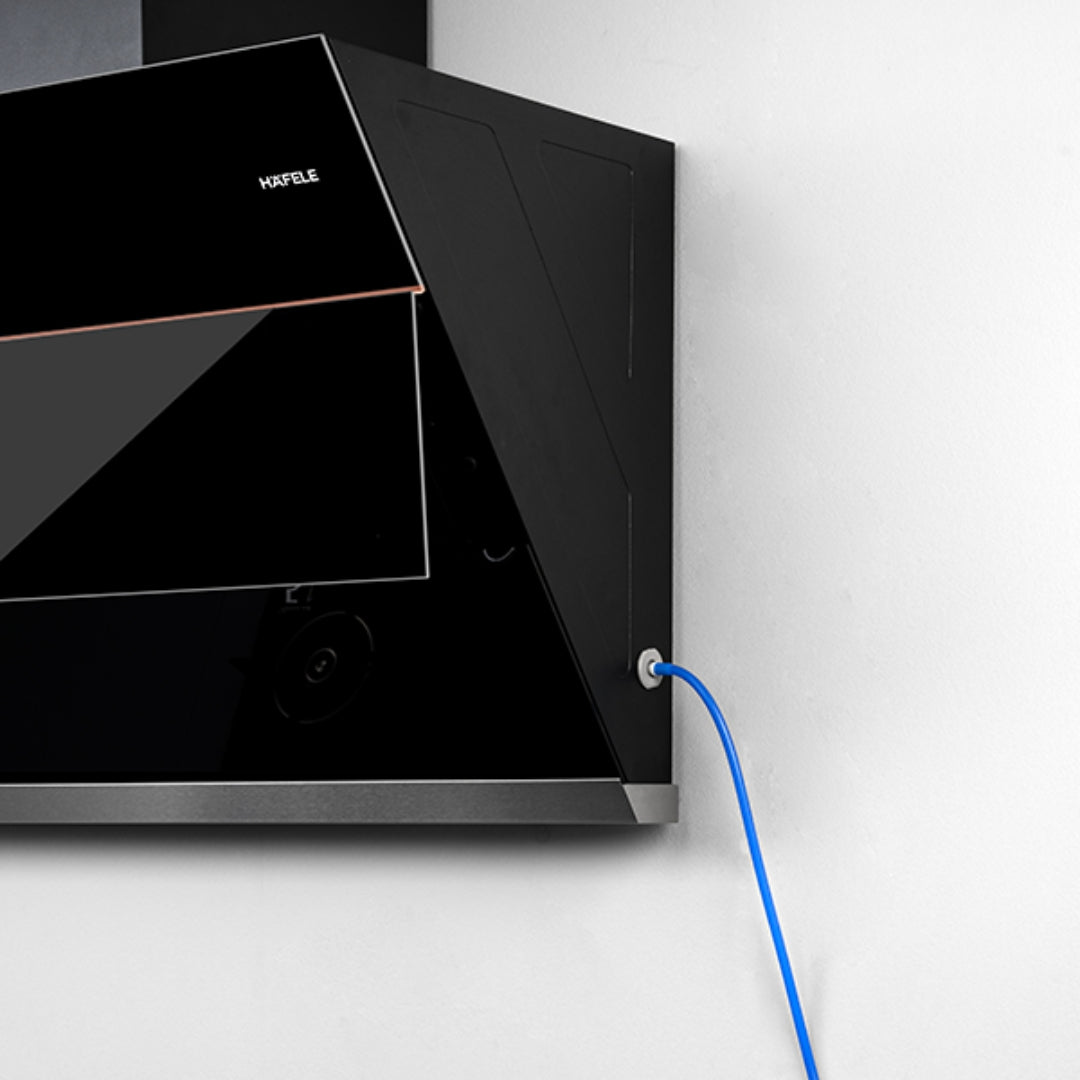 Hafele 90 cm Wall Mounted Chimney AELLA 90 + Hafele 78 cm 4 Burner Hob Altius Series ALTIUS FS 480