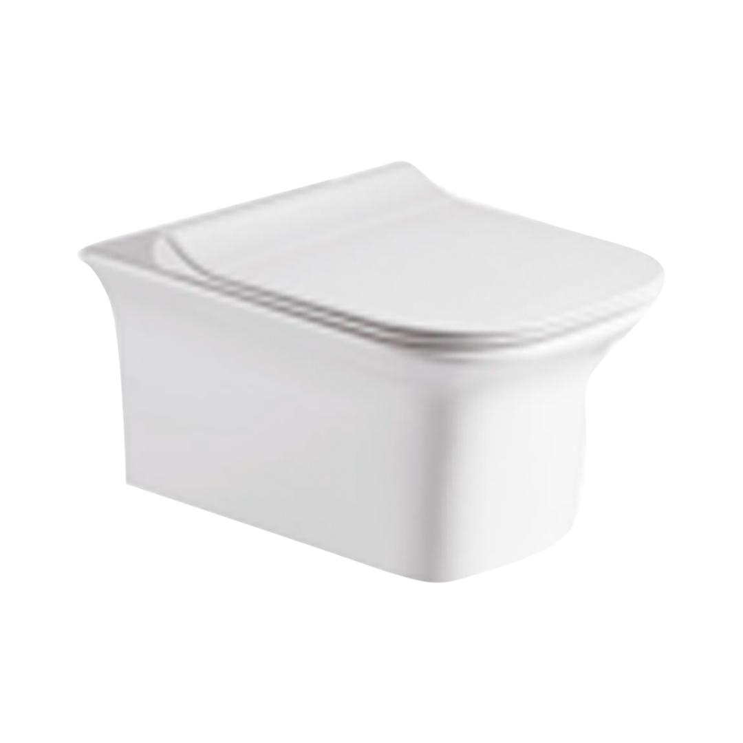 Hindware Wall Mounted White Closet WC Agnese 92572 WHITE with P-Trap