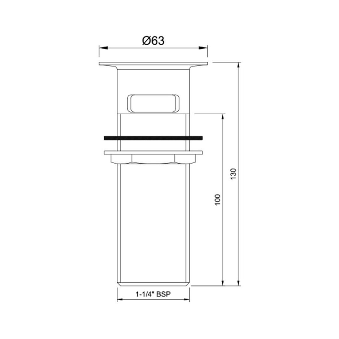 Jaquar 5 inches Regular Waste Coupling ALD 709L130 - Gold Matt PVD