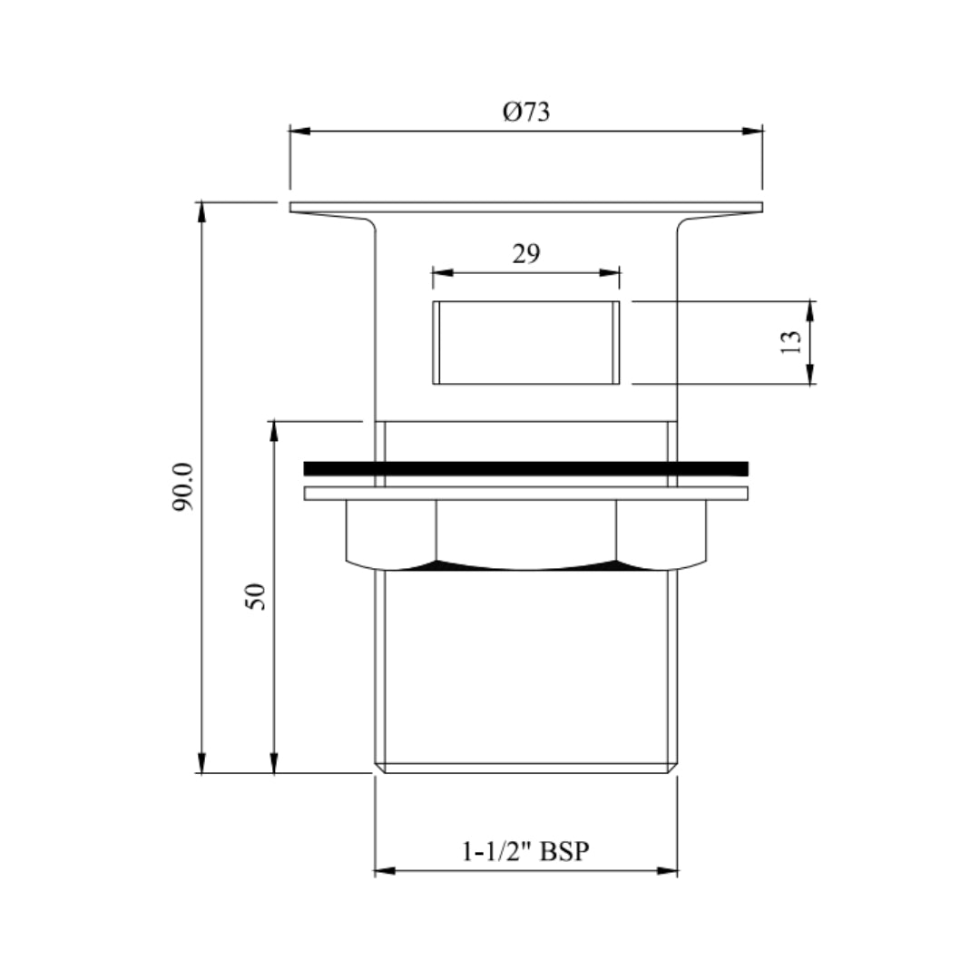 Essco 3 inches Regular Waste Coupling ALE-543HT - Chrome
