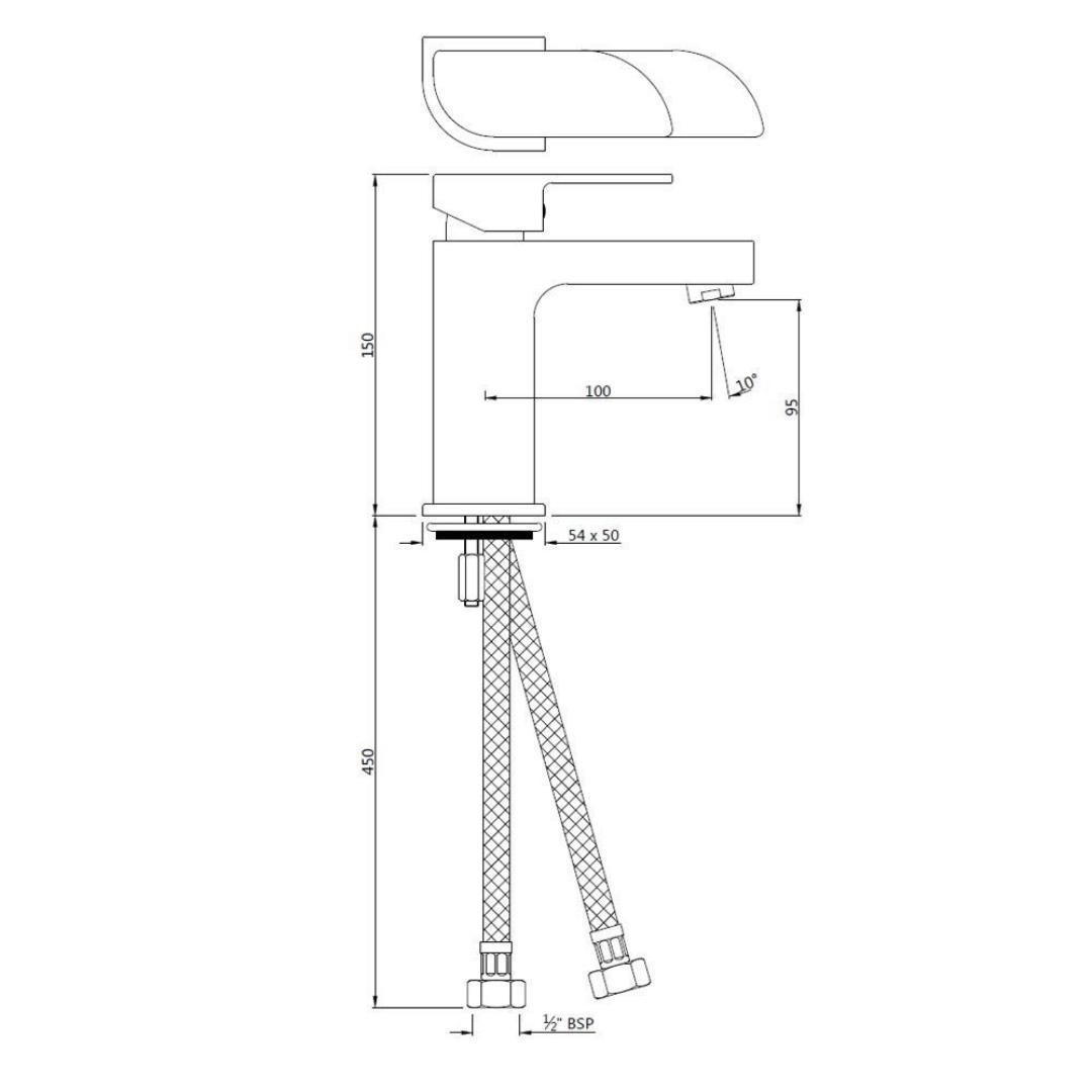 Jaquar Table Mounted Regular Basin Mixer Alive ALI-BLM-85011B - Black Matt