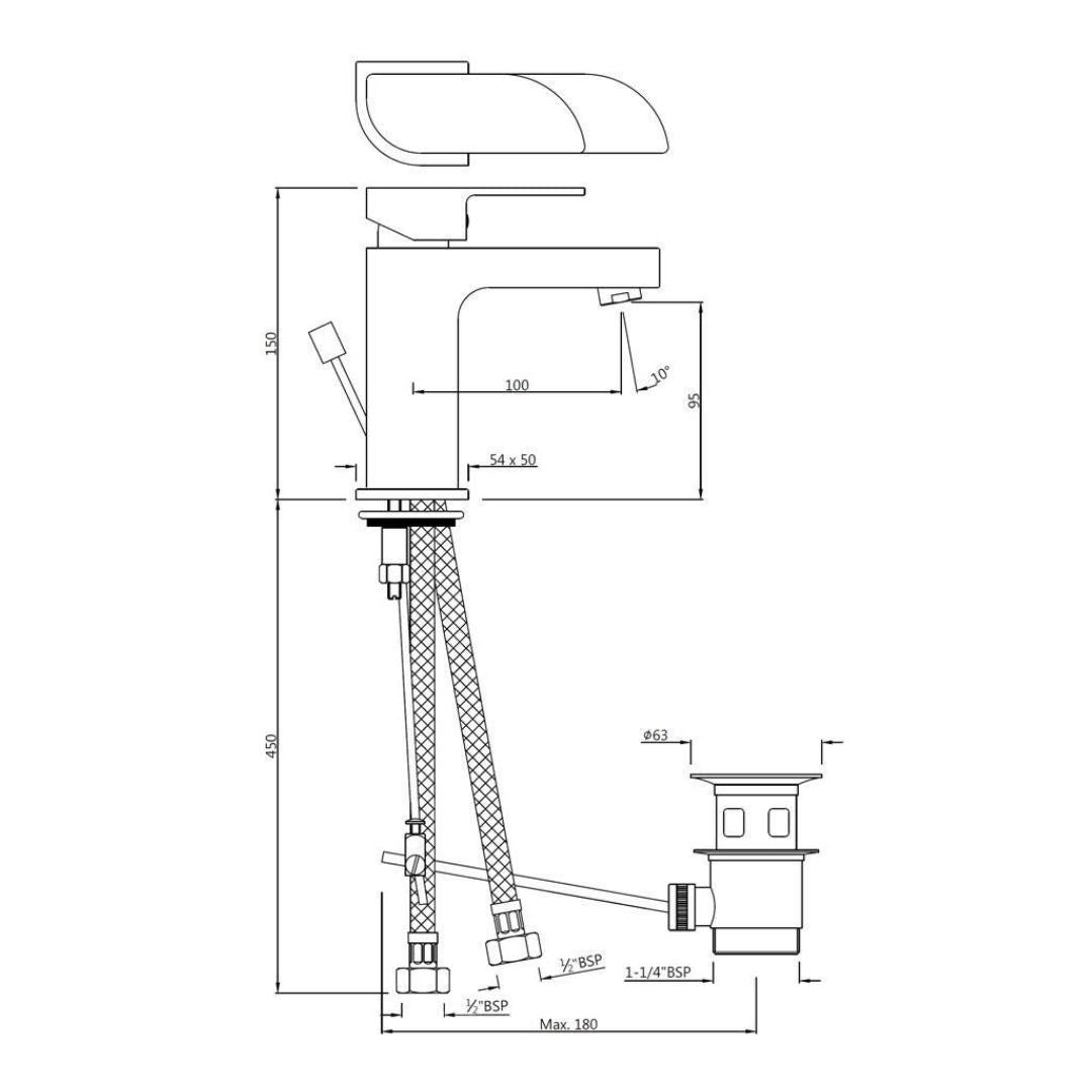 Jaquar Table Mounted Regular Basin Mixer Alive ALI-CHR-85051B - Chrome