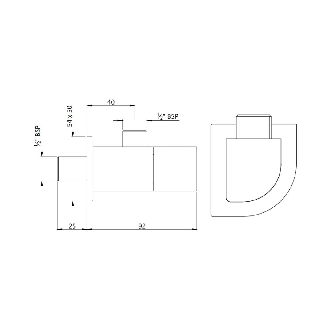 Jaquar Basin Area Angle Valve Alive ALI-WHM-85053 - White Matt