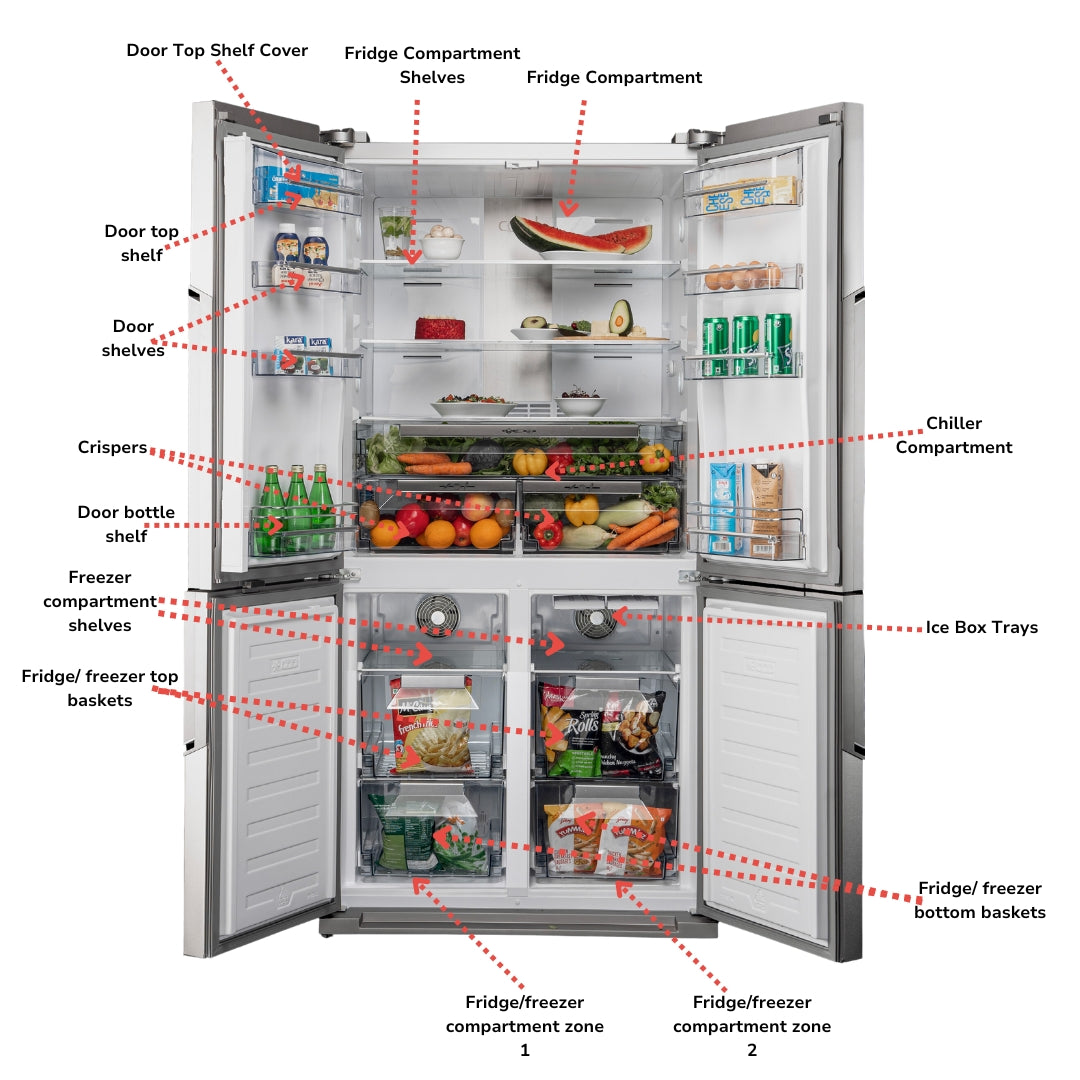 Hafele Free Standing French Door Refrigerator 630 Ltrs ARK 630