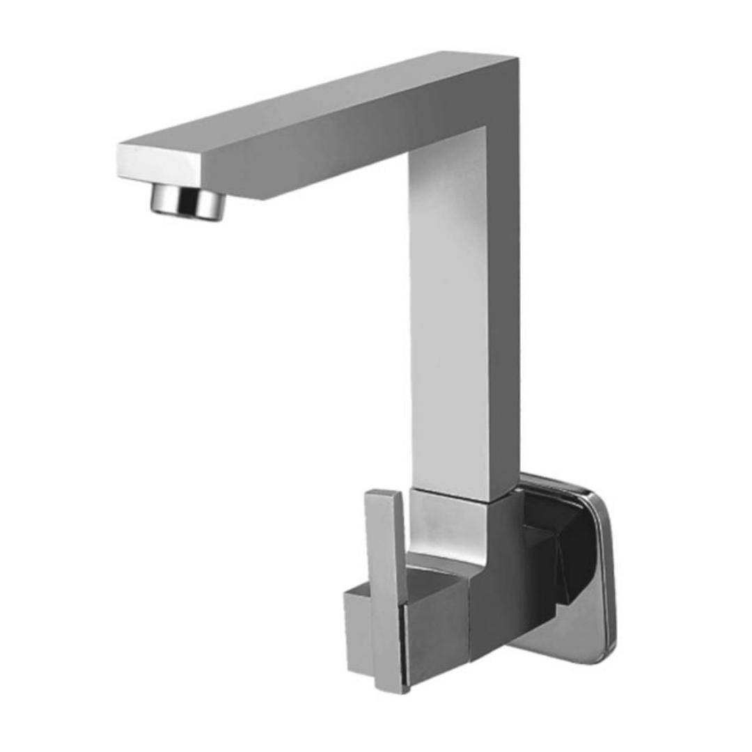 Cavier Wall Mounted Regular Kitchen Sink Tap Artis AS-02-135 with Swinging Spout in Chrome Finish